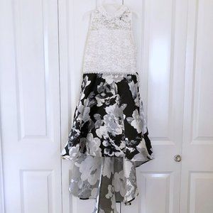 Xtraordinary Black and White High Low dress
